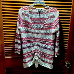 Torrid Stylish Lace Knit Cardigan w/adjustable strap tank